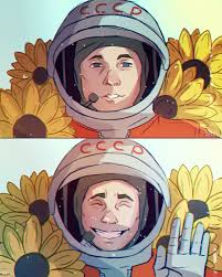 Юрий гагарин и помощник главкома ввс по космосу николай петрович каманин с визитом на кубе по приглашению. Gagarin Art