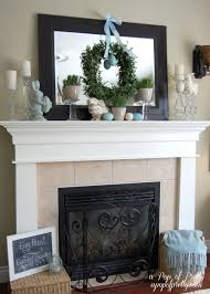 Real Home Spring And Easter Mantel Decorating Ideas Easter Mantle Easy Easter Decorations Spring Easter Decor