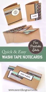 Make them original and special with our custom note cards. Diy Washi Tape Notecards Free Printable Embellishments More Like Grace Diy Note Cards Washi Tape Crafts Washi Tape Diy