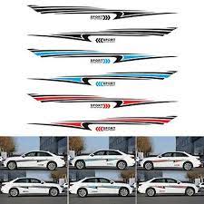 sponsored ebay 2pcs car suv vinyl graphic car body sticker side decal stripe diy racing decals grafis