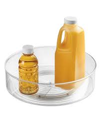 IDesign Plastic Lazy Susan Turntable Organizer, Pantry, Bathroom, General  Storage and More, The Linus Collection-9, Clear