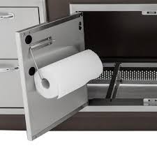 Outdoor paper towel holder with cover. Blaze 32 Inch Stainless Steel Double Access Door With Paper Towel Holder Blz Ad32 R Bbqguys Paper Towel Holder Towel Holder Outdoor Kitchen Island