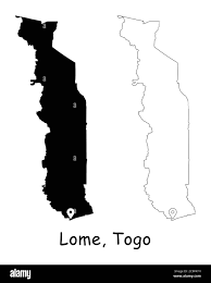 Lome Togo Carte Detaillee Du Pays Avec Broche D Emplacement Sur Capital City Cartes Silhouettes Et Vectorielles Noires Isolees Sur Fond Blanc Vecteur Eps Image Vectorielle Stock Alamy