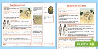 They had an elaborate writing style and social development. Ancient Egyptian Basic Fact Sheet Ancient Egypt Facts