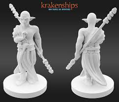 Forest Guardian Male Monk Krakenships In 2020 Miniatures 28mm Miniatures Miniature Figures