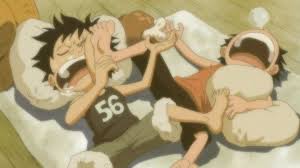 Sleeping Luffy And Ace As Kids Younger Sleeping One Piece Ace Ace And Luffy Ace Sabo Luffy