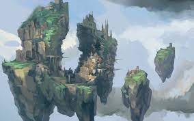 Fantasy, spiritual rebirth, nature, peace, hope. Artstation Fantasy Islands Neil Richards