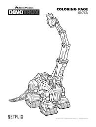 Free Dinotrux Skya Coloring Page Coloring Pages Dinosaur Coloring Pages Cute Coloring Pages