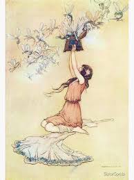 Download in under 30 seconds. Pandora S Box By Warwick Goble 1862 1943 Metal Print By Sistarsprkls Fairytale Art Warwick Goble Fairytale Illustration