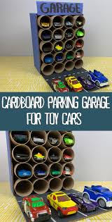 Diy toy car garage table that cost almost nothing to make. Diy Toy Car Storage Cardboard Parking Garage Messy Little Monster