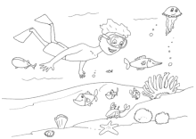 Ausmalbilder Fur Kinder Mit Unterwasser Szenen