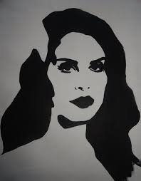 Black And White Pop Art Line Drawing 30 Pinturas Em Preto E Branco De Pop Art In 2020 Lana Del Rey Art Silhouette Art Line Art Drawings