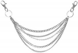 Chaine Porte Clefs Metal 5 Rangs Rock A Gogo Porte Clef Grands Anneaux Chaine