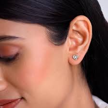 GIVA 14K Yellow Gold Flora Diamond Earrings|Gold Gifts for Women & Girls|  With Certificate of Authenticity & BIS-Hallmarked Gold Jewellery :  Amazon.in: Jewellery