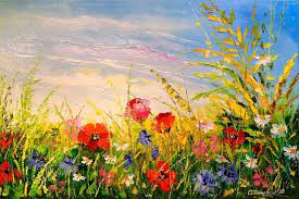 Vincent van gogh, smoking, colorful, abstract, crow, paint brushes. Field And Flowers Paintings By Olha Darchuk Artist Com