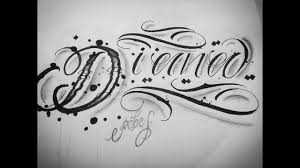Dibujando Letras Para Tatuar Diana Dibujando Chicano Lettering Handstyler Rebes Tatuador Youtube
