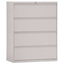 Shop wayfair for the best 18 inch 4 drawer file cabinet. Four Drawer Lateral File Cabinet 42w X 18d X 52 5h Light Gray Pacific Ink
