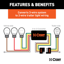 Curt Powered 3 To 2 Wire Taillight Converter 56187 The Home Depot