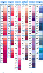 dmc colour chart canvas with colour shade square