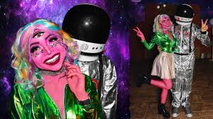 Astronaut + alien felt mask. Among Us Boyfriend Girlfriend Couples Halloween Costume Among Us Alien Crewmate Astronaut Youtube