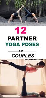 Reach your arms forward at chest level and join palms with your partner, moving forward and. 12 Easy Yoga Poses For Two People Friends Partner Or Couples Yoga Shape Mi Now Health Fitness Clothing Shapewear Store