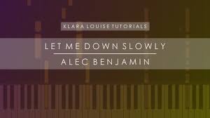 Am g if you wanna go then i'll be so lonely. Let Me Down Slowly Alec Benjamin Piano Tutorial Youtube