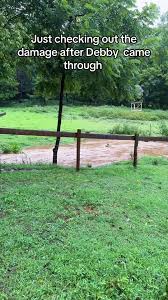 It aint over yet but i count us as VERY lucky. Just a couple fence lines  down, some trees will need to be removed, but all the animals are safe as  are we. #farmlife #tropicalstorm #debby #cowsoftiktok