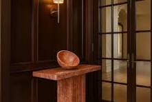 Wavy Travertine Console Table: Modern Luxury Hallway Table ...