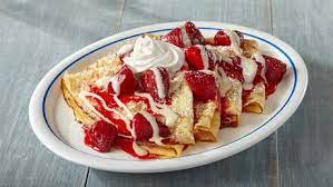 Strawberries Cream Crepes Image Ihop Food Tasty Pancakes Food