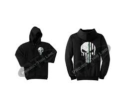 Check spelling or type a new query. Mens Thin Green Line Punisher Skull American Flag Hooded Sweatshirt Project Thin Line