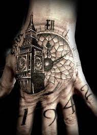 60 Eye Catching Tattoos On Hand Cuded Big Ben Tattoo Hand Tattoos For Guys Tattoos
