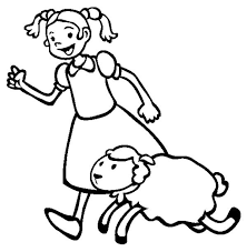 Colouring picture with jesus christ drawn in zentangle style. Mary Had A Little Lamb Coloring Page Coloring Sky