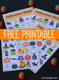 Printable Halloween Bingo Game Halloween Preschool Kindergarten Halloween Party Halloween Kindergarten