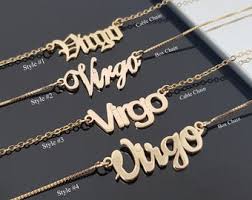 This sterling silver pendant crafted in the virgo symbol, is also available in 24k gold and rose gold plating for an added glamorous touch. Gold Virgo Necklace Etsy