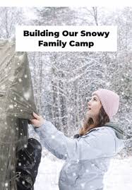 Christmas dinner inside a snow-covered ...