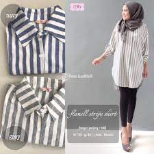 Dia pernah mengungkapkan bahwa dia ingin anaknya belajar bersosialisasi sejak dini. Baju Berkerah Lengan Panjang Motif Garis Vertikal Flanell Stripe Shirt New Bahan Flanell Di Solo Tribunjualbeli Com