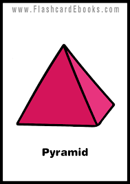 English Flashcard Kindle Shapes Pyramid Flashcards Pyramids Shapes