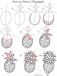 draw pineapple pineapple drawing art drawings pineapple art
