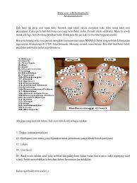 Cara membaca tabel pijat refleksi kaki. Titik Urut Refleksologi Kaki
