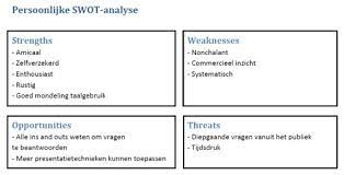Visie Conceptontwikkeling Persoonlijke Swot Analyse Met Betrekking Tot