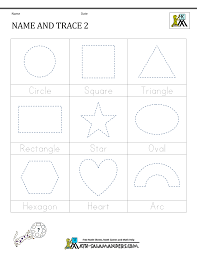 You can find triangles, circles, squares look at the picture on the left of the shapes worksheet. Shape Tracing Worksheets Kindergarten Shape Tracing Worksheets Tracing Worksheets Shapes Preschool