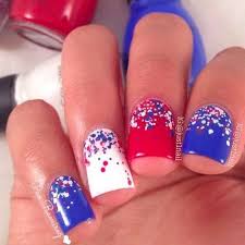 Design all your nails in white and red nail polish and make an exception on your ring finger with blue nail polish and white stars. 4th Of July Nails Best Red White And Blue Nails July Nails Usa Nails Fourth Of July Nails