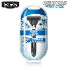 Schick quattro titanium 1 razor with 2 refill blades plus 3 wilkinson quattro for women refill blades. Original Genuine Schick Quattro 4 Titanium Comfortable Men Manual Face Razor 1 Razor Holder 1 Blade Free Shipping In Stock Manual Razor Schick Quattrorazor Manual Aliexpress
