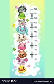 Kids Height Chart Template With Funny Cartoon