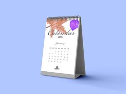 Download Free Standing Desk Calendar Mockup Psd PSD Mockup Templates
