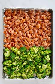 Sheet Pan Pineapple Chicken And Broccoli Just A Taste Broccoli Recipes Broccoli Pineapple Chicken