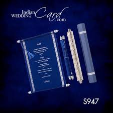 Celebrate The Trust And Loyalty You Hold With Your Partner For A Lifetime With Beautiful Blue Car Wedding Cards Scroll Wedding Invitations Indian Wedding Cards