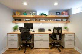 Leaving the ceiling open (but painted), with visible heating ductwork, pares down the budget considerably. 3 Innovative Home Office Desk Ideas