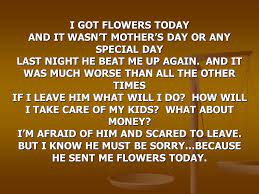 She says she knows the movie was about her, but he denies it. I Got Flowers Today I Got Flowers Today It Wasn T My Birthday Or Any Other Day We Had Our First Argument Last Night And He Said A Lot Of Cruel Things