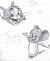 Outline Tom And Jerry Pencil Drawing